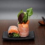 Sushi med rispapir og laks
