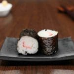Sushi menu hosomaki surimi sticks